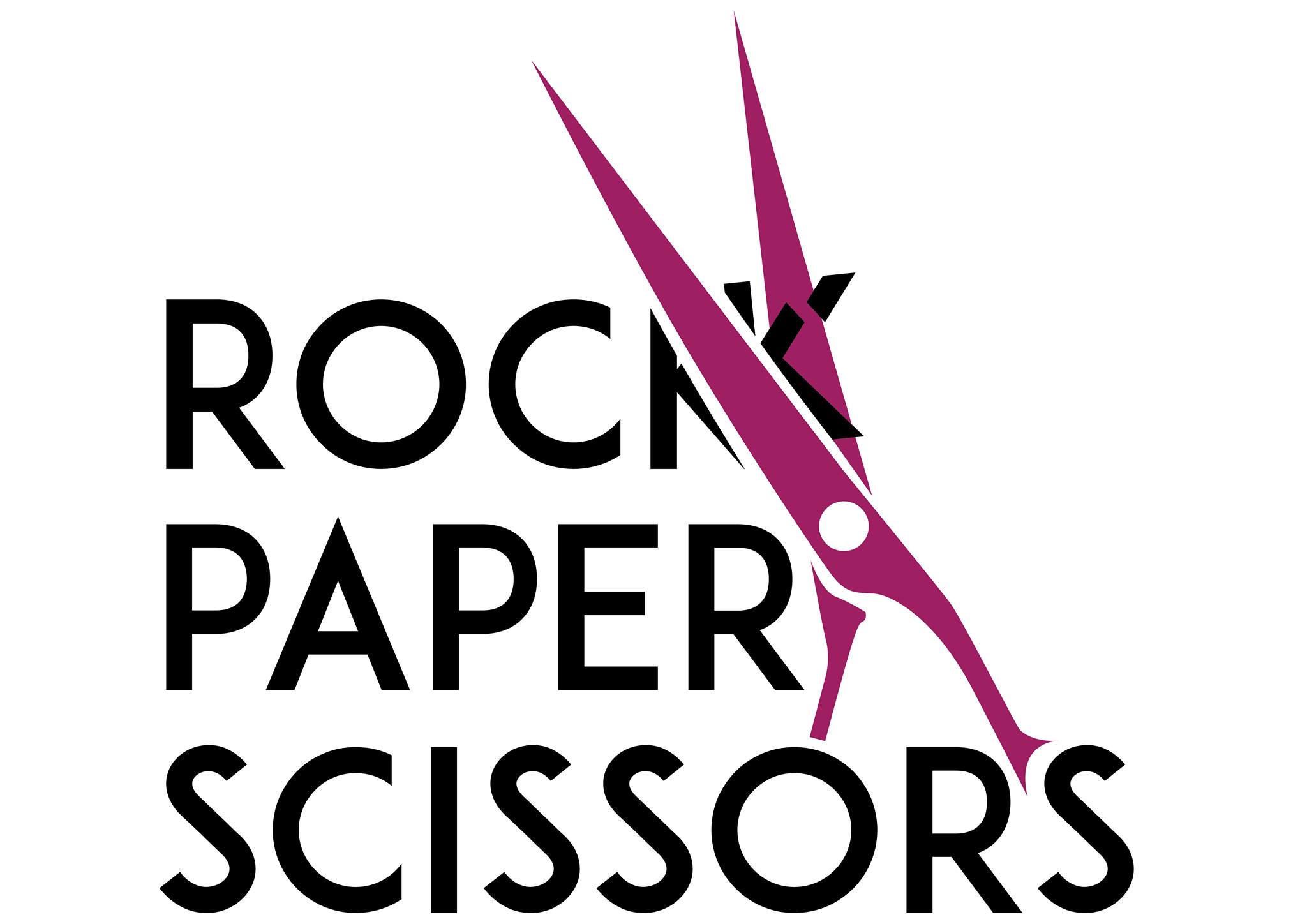 Rock Paper Scissors Hair & Beauty Salon Logo